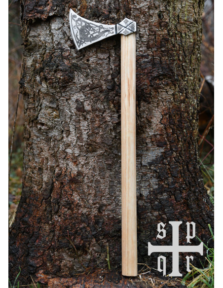 Viking Mammen ax with engravings, 60 cm.