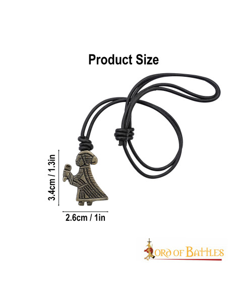 Viking Valkyrie Pendant (3.4x2.6 cm.)