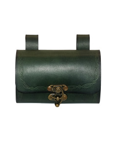 Druid's bag with 4 containers for magical potions - green