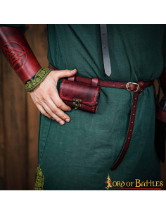 Druid's bag with 4 containers for magical potions - garnet 2