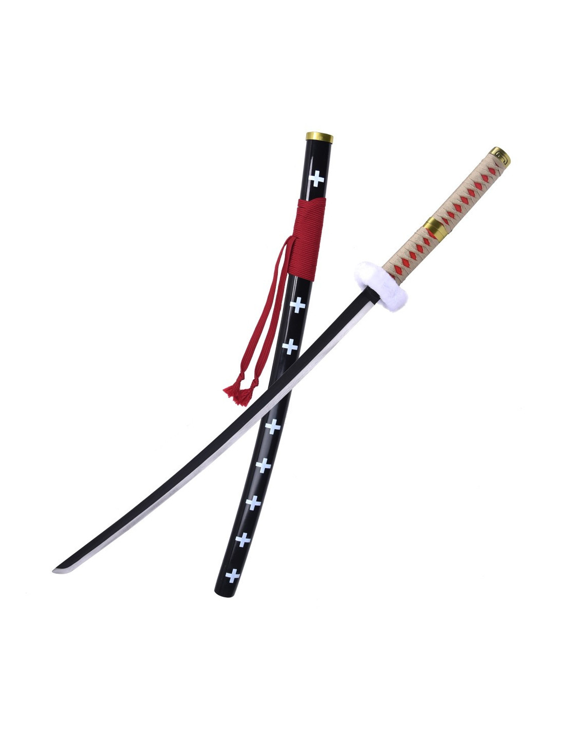 UK Seller Katana One Piece Wooden Trafalgar Law Sword Cosplay With Scabbard