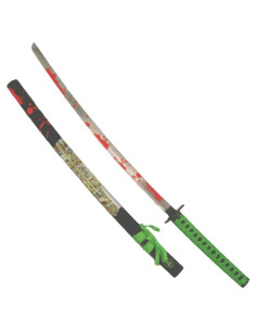 Zombie apocalypse decorative katana, blood blade