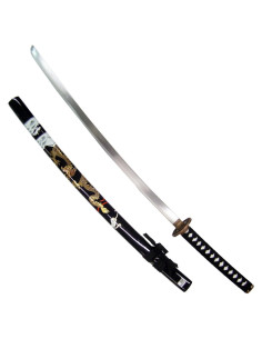 Ornamental Dragon Katana, black scabbard (102 cm.)