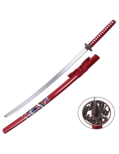 Dragon ornamental katana, red scabbard (96.5 cm.)