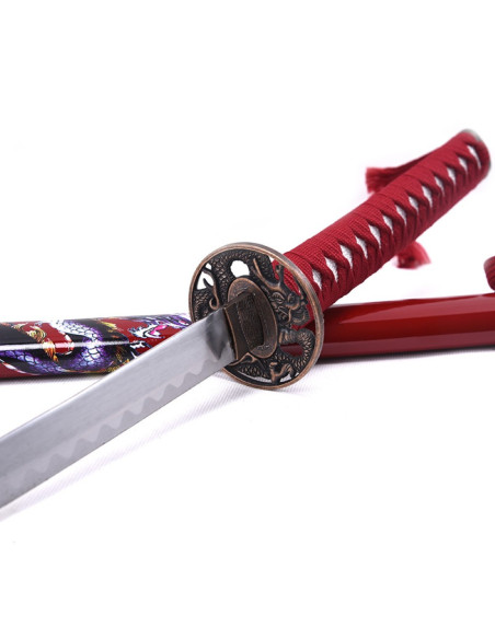 Dragon ornamental katana, red... Dragon ornamental katana, red...