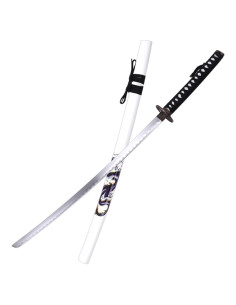 Dragon ornamental katana, white scabbard (96.5 cm.) 2