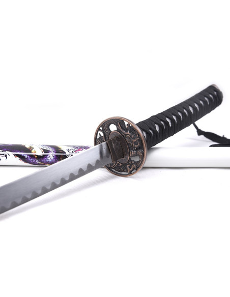 Dragon ornamental katana, white...