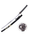 Dragon ornamental katana with black scabbard (96.5 cm.)