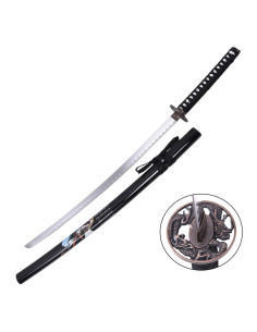 Samurai ornamental katana with black scabbard (105 cm.)