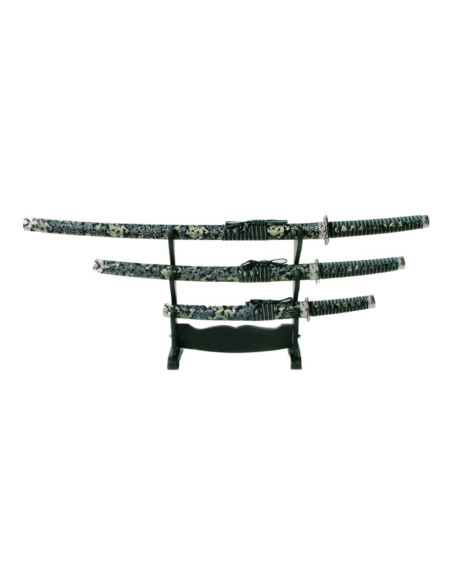 Ornamental set with blued Katana,...