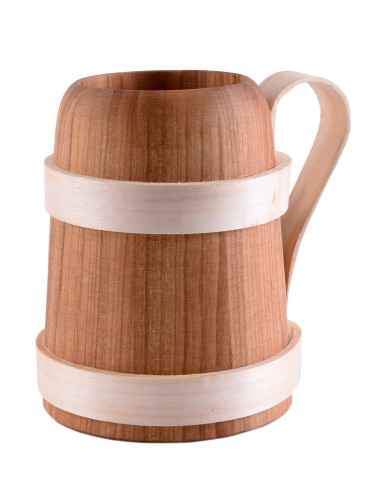 Medieval wooden beer mug (0.5 l.)