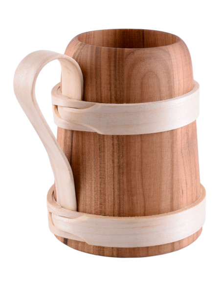 Medieval wooden beer mug (0.5 l.)