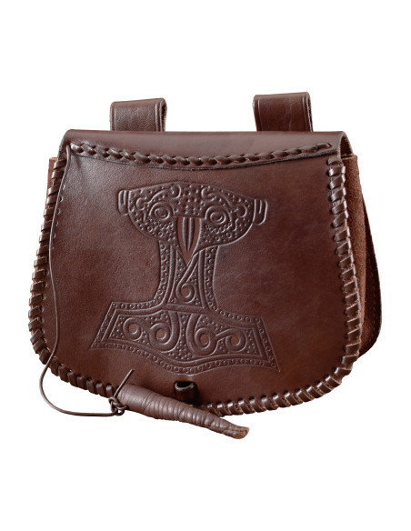 Viking bag Thor's hammer in brown...