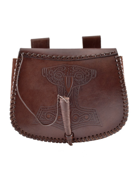 Viking bag Thor's hammer in brown...