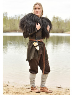 Nordic sheepskin for shoulders, black