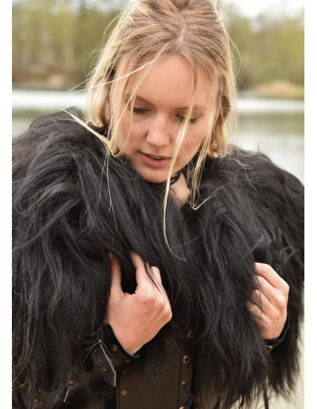 Nordic sheepskin for shoulders, black Nordic sheepskin for shoulders, black