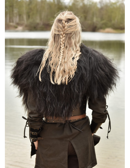 Nordic sheepskin for shoulders, black Nordic sheepskin for shoulders, black