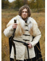 Nordic sheepskin for the shoulders, white marbled