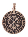 Viking Vegvísir pendant in bronze