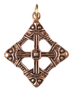 Viking cross pendant in bronze