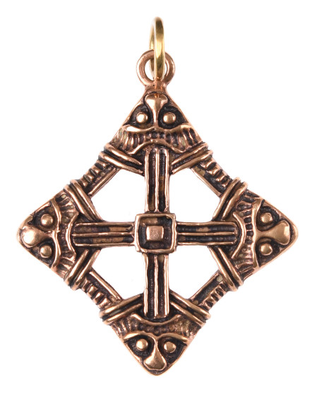 Viking cross pendant in bronze