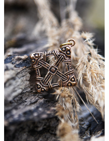 Viking cross pendant in bronze