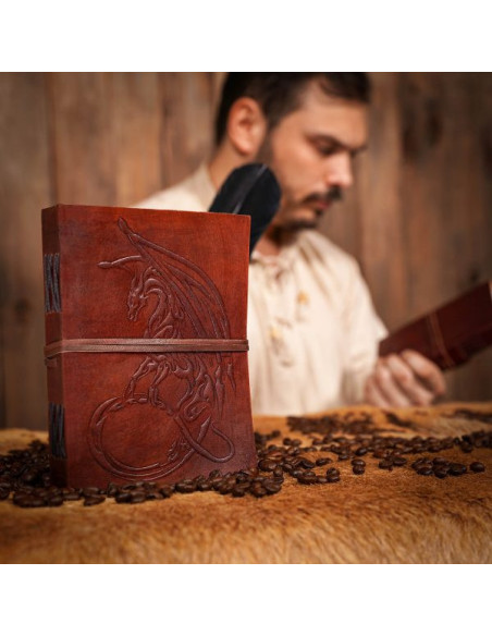 Celtic dragon leather journal...