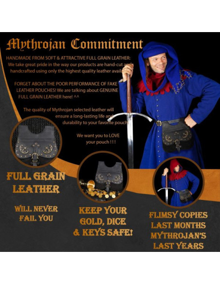 Medieval bag, fanny pack type, in...