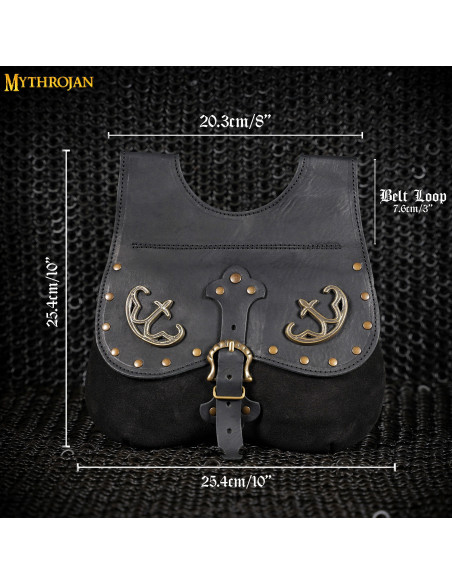 Medieval bag, fanny pack type, in...