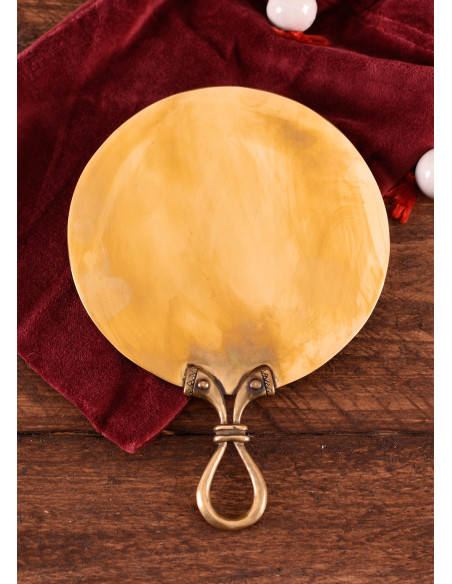 Celtic mirror in brass (17,5x11,5 cm.)
