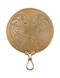 Celtic mirror in brass (18x13,5 cm.) 2
