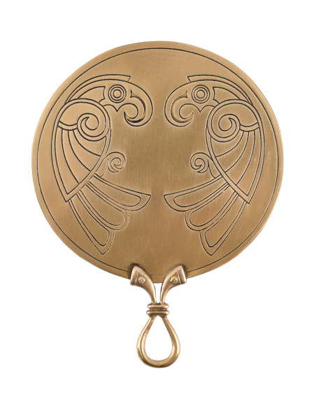 Celtic mirror in brass (18x13,5 cm.)