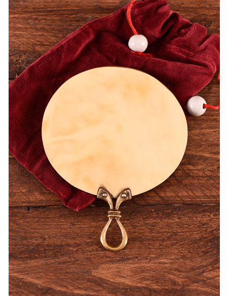 Celtic mirror in brass (18x13,5 cm.)