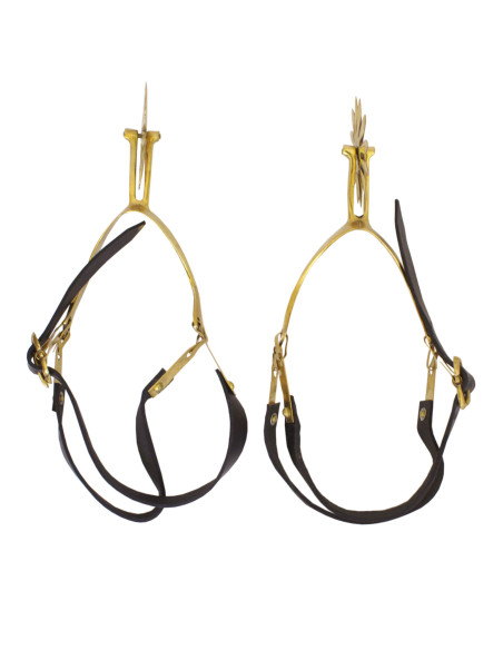 Churburg spurs in brass, pair