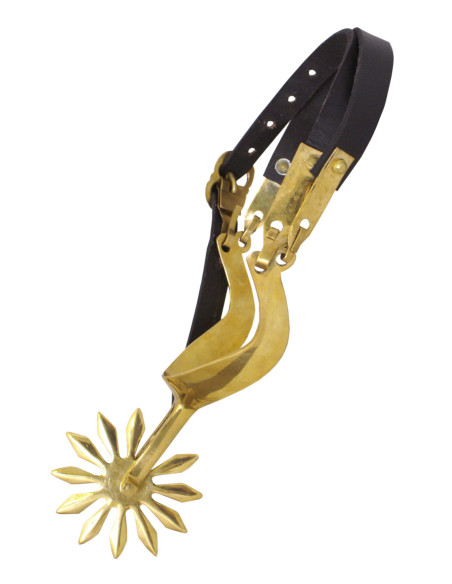 Churburg spurs in brass, pair