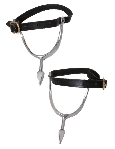 Medieval spurs in hand-forged steel,...