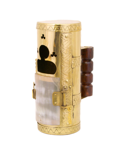 Medieval brass lantern for candles