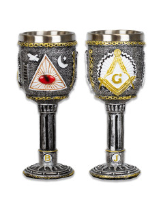 Resin cup of the Freemasons, resin and aluminum