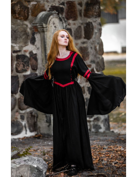 Medieval dress Isolde, with hood