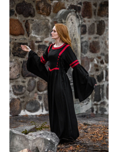 Medieval dress Isolde, with hood