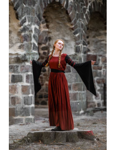 Dorell model red-black medieval dress 2