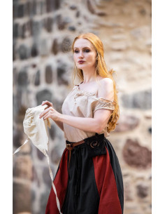 Medieval sleeveless blouse Adele, natural white