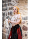 Medieval sleeveless blouse Adele, natural white