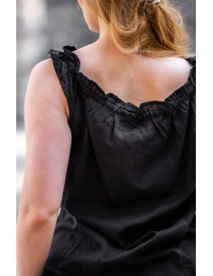 Adele sleeveless medieval blouse, black color 2