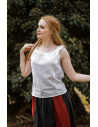 Medieval sleeveless blouse Adele, white color