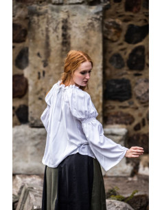 Classic medieval blouse model Emma, white color 2