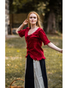 Bea medieval woman blouse, red color