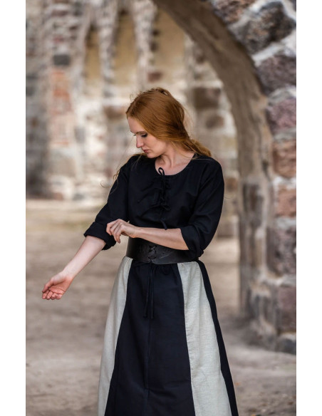 Medieval blouse model Tilda, black color
