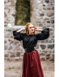 Medieval blouse Morgan off the shoulders, black