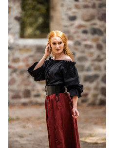 Medieval blouse Morgan off the shoulders, black 2